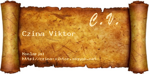 Czina Viktor névjegykártya